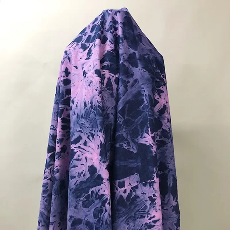 Sewing Batik Fabric - ผ้าเดนิมย้อมสีแบบวอช ขนาด 50x170 ซม. ผ้าฝ้ายหนาสำหรับตัดเย็บเสื้อโค้ท เสื้อผ้าสีสันสดใส