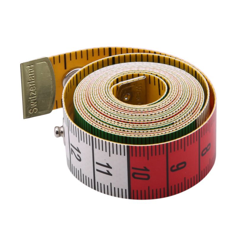 Sewing Gauge Ruler - เทปวัดตัวแบบนุ่ม 1.5 เมตร พร้อมตัวล็อคแบบกด ใช้สำหรับวัดสัดส่วนร่างกาย ไม้บรรทัดสองด้าน