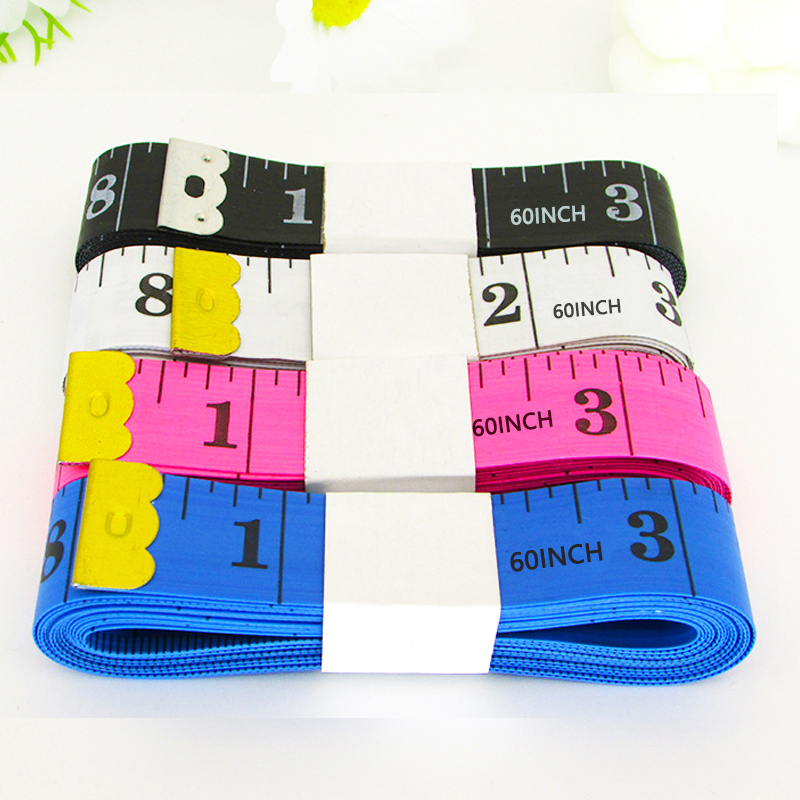 Sewing Gauge Ruler - ตลับเมตรแบบนิ่ม 2/3/4 ชิ้น แบบสองด้าน พร้อมตัวล็อคแบบกด สำหรับงานเย็บปักถักร้อย